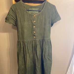 Not perfect linen mama dress midi